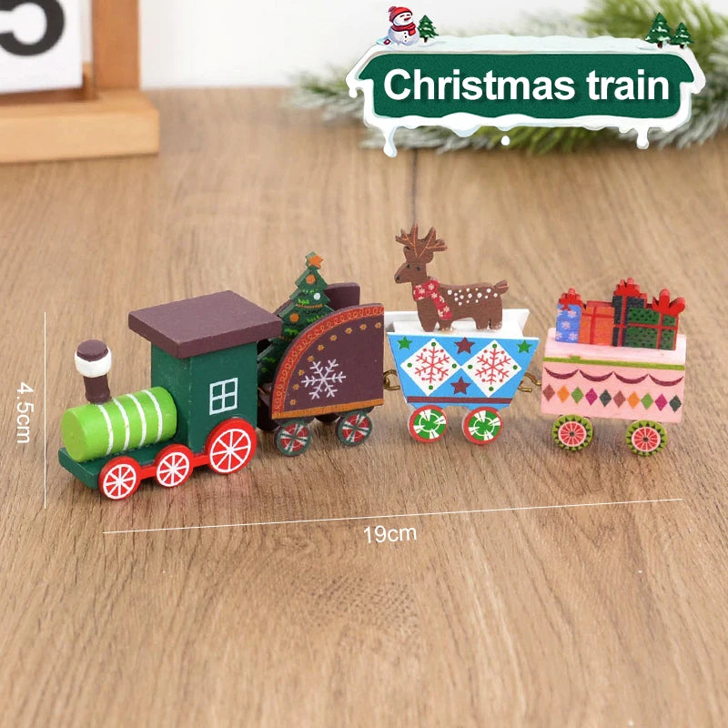 Magische Houten Kerstmis Trein Decoratie-Home Decor-Calora-3 Stuks Set-Calora