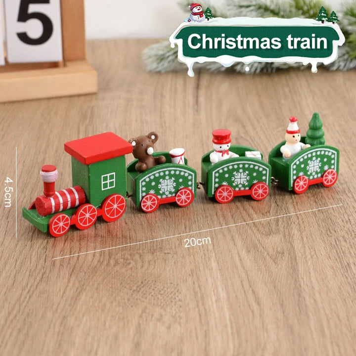 Magische Houten Kerstmis Trein Decoratie-Home Decor-Calora-3 Stuks Set-Calora