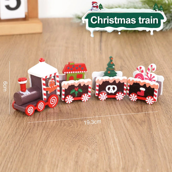 Magische Houten Kerstmis Trein Decoratie-Home Decor-Calora-3 Stuks Set-Calora