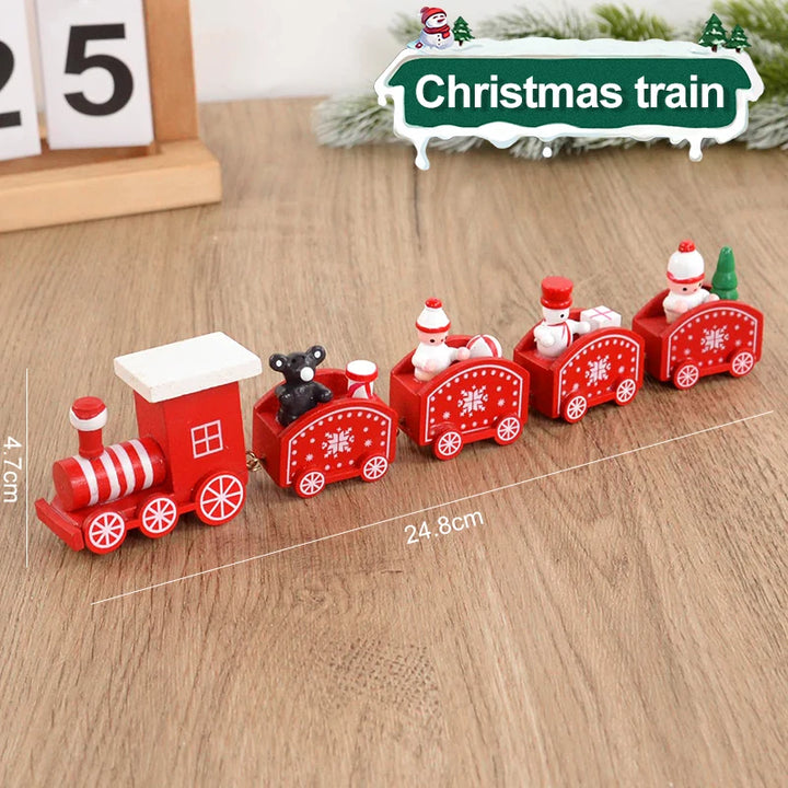 Magische Houten Kerstmis Trein Decoratie-Home Decor-Calora-3 Stuks Set-Calora