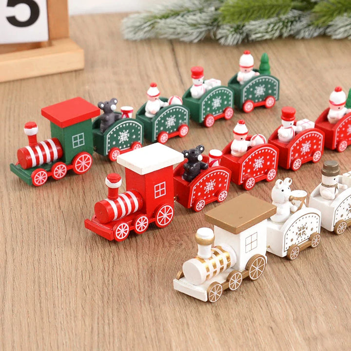 Magische Houten Kerstmis Trein Decoratie-Home Decor-Calora-3 Stuks Set-Calora