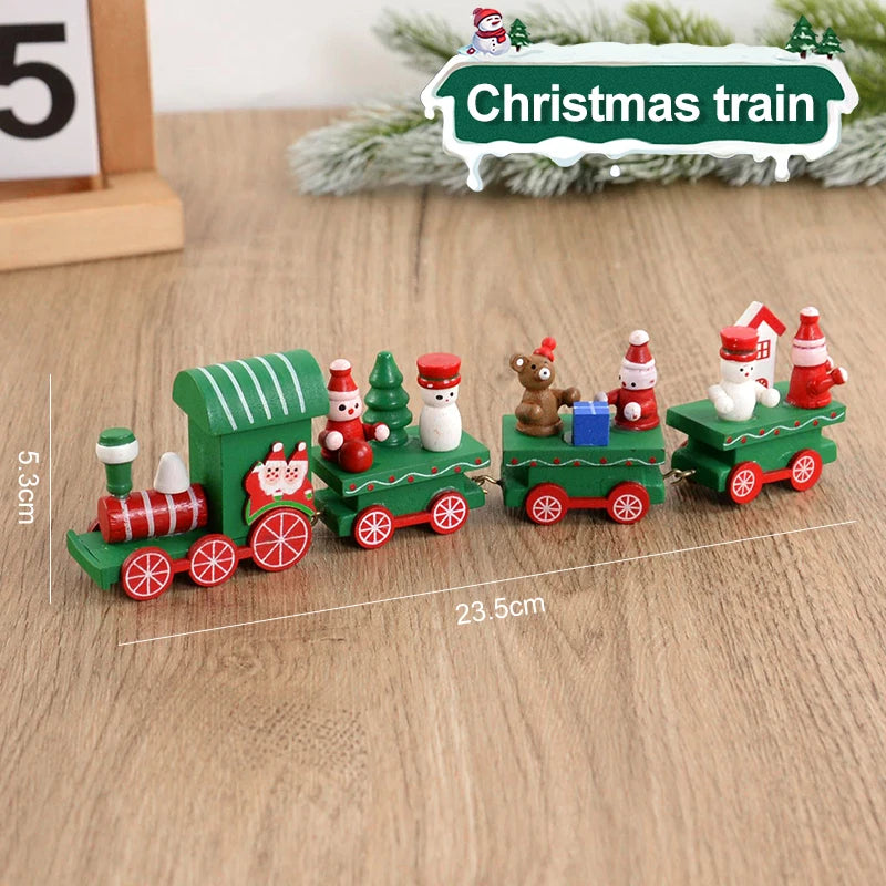Magische Houten Kerstmis Trein Decoratie-Home Decor-Calora-3 Stuks Set-Calora
