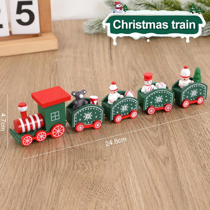 Magische Houten Kerstmis Trein Decoratie-Home Decor-Calora-3 Stuks Set-Calora