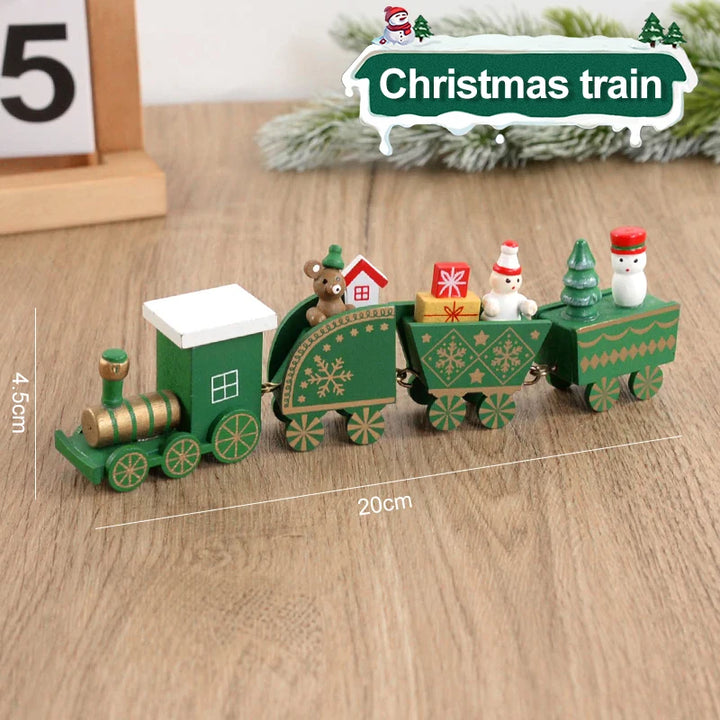 Magische Houten Kerstmis Trein Decoratie-Home Decor-Calora-Groen-Calora