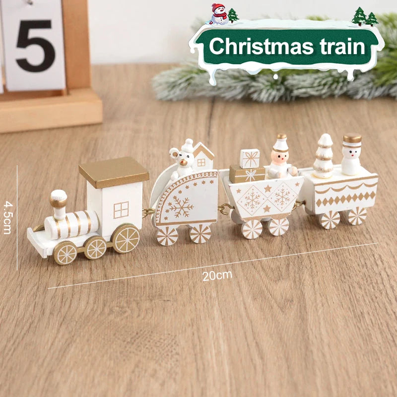 Magische Houten Kerstmis Trein Decoratie-Home Decor-Calora-Wit-Calora