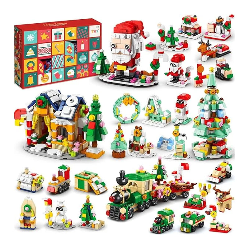 CALORA_ Magische Kerst Adventskalender Bouwstenen Set met 24 Verrassingen