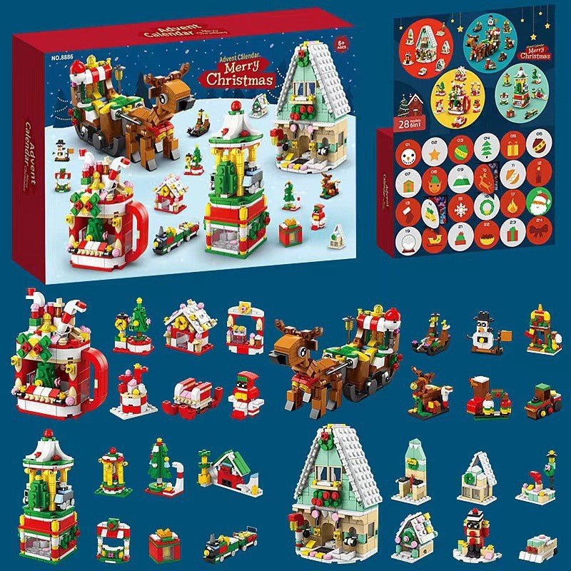CALORA_ Magische Kerst Adventskalender Bouwstenen Set met 24 Verrassingen