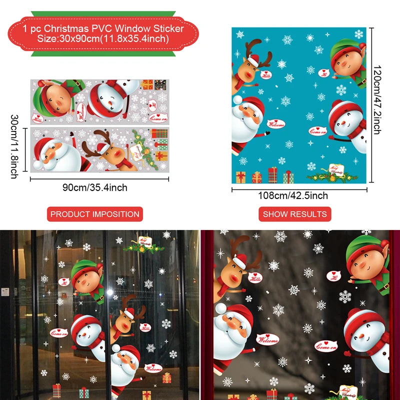 Magische Kerst Raamstickers | Feestelijke Kerstdecoratie voor Thuis-Home Decor-Calora-Merry Christmas-Calora