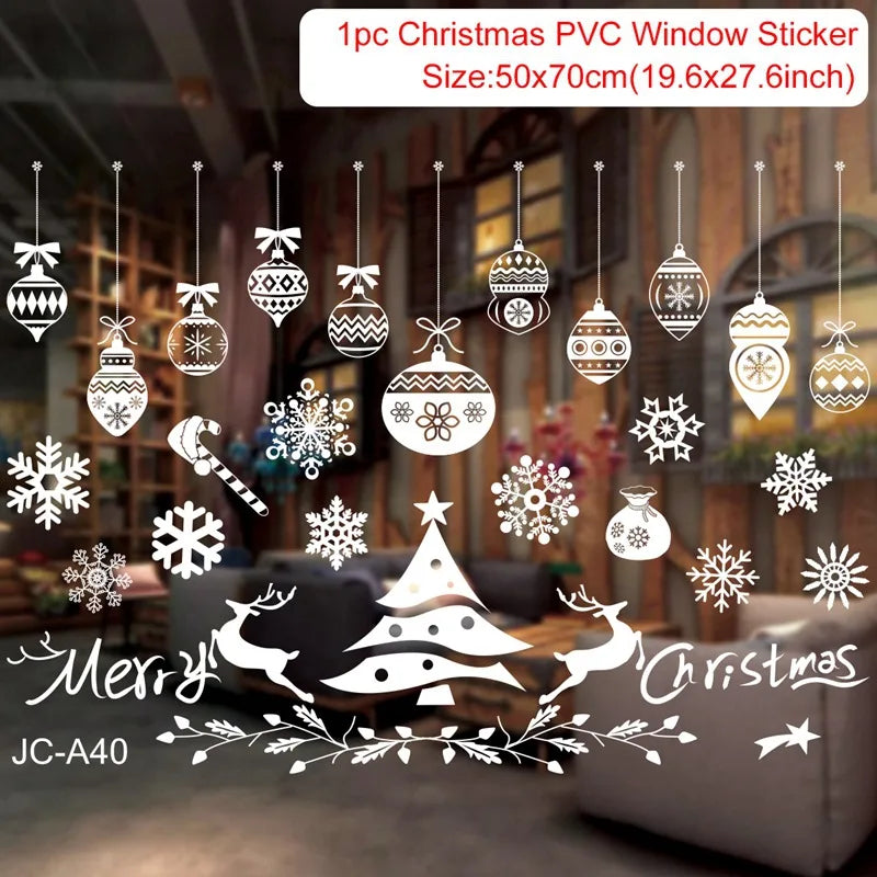Magische Kerst Raamstickers | Feestelijke Kerstdecoratie voor Thuis-Home Decor-Calora-Merry Christmas-Calora