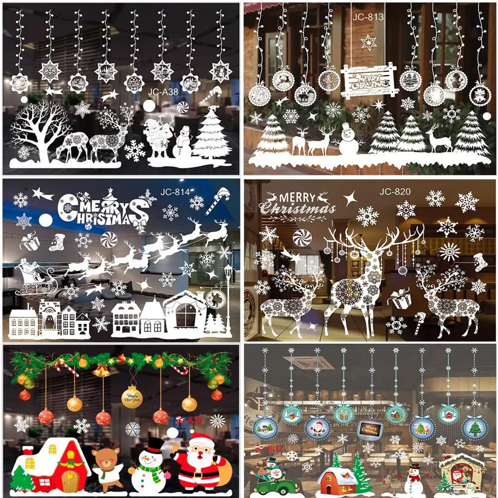 Magische Kerst Raamstickers | Feestelijke Kerstdecoratie voor Thuis-Home Decor-Calora-Merry Christmas-Calora