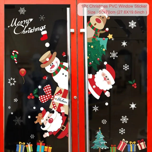 Magische Kerst Raamstickers | Feestelijke Kerstdecoratie voor Thuis-Home Decor-Calora-Merry Christmas-Calora