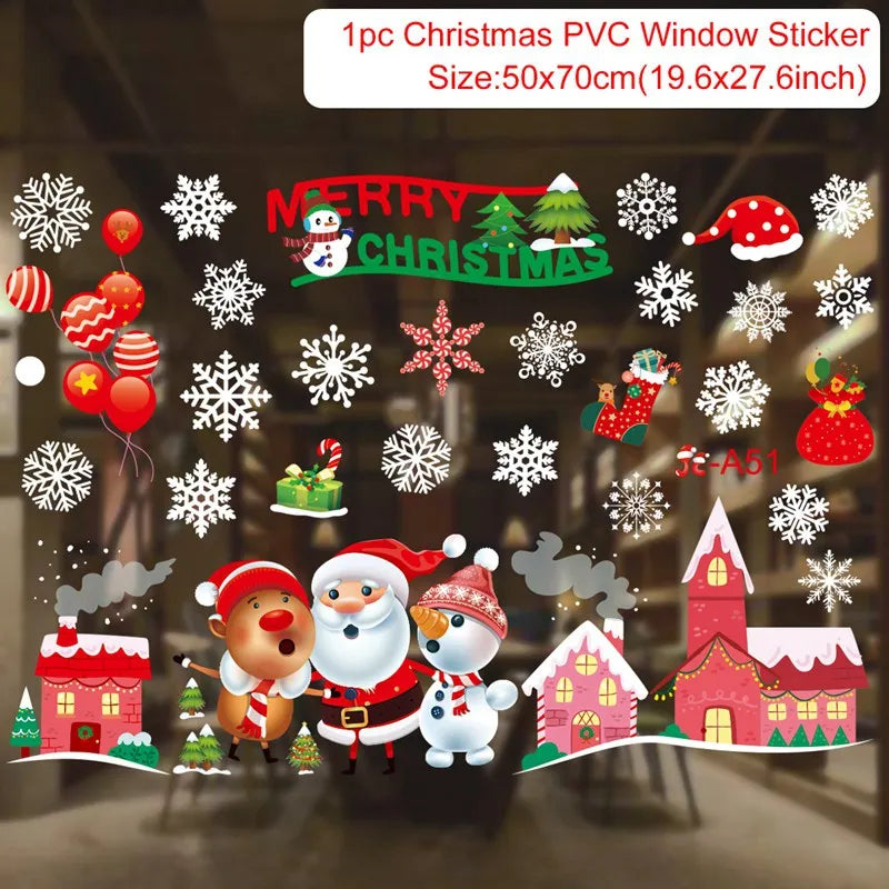 Magische Kerst Raamstickers | Feestelijke Kerstdecoratie voor Thuis-Home Decor-Calora-Merry Christmas-Calora