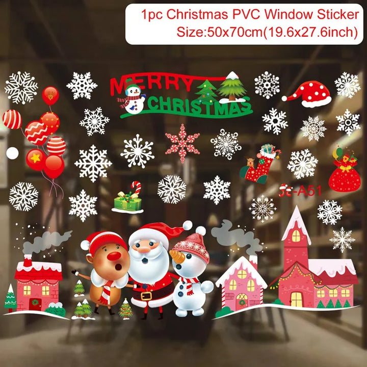 Magische Kerst Raamstickers | Feestelijke Kerstdecoratie voor Thuis-Home Decor-Calora-Merry Christmas-Calora