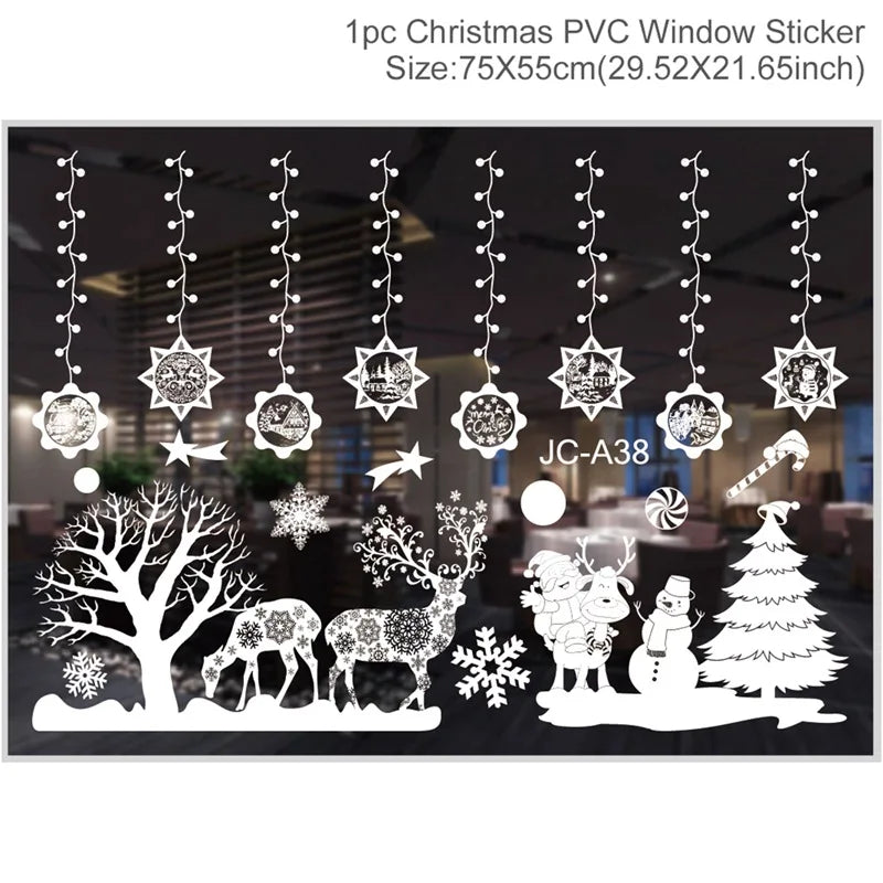 Magische Kerst Raamstickers | Feestelijke Kerstdecoratie voor Thuis-Home Decor-Calora-Merry Christmas-Calora