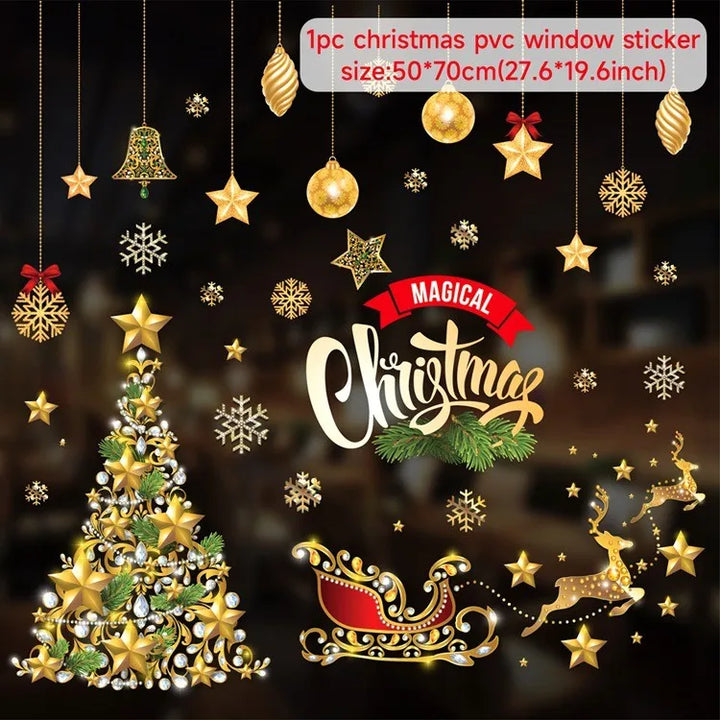 Magische Kerst Raamstickers | Feestelijke Kerstdecoratie voor Thuis-Home Decor-Calora-Peace on Earth-Calora