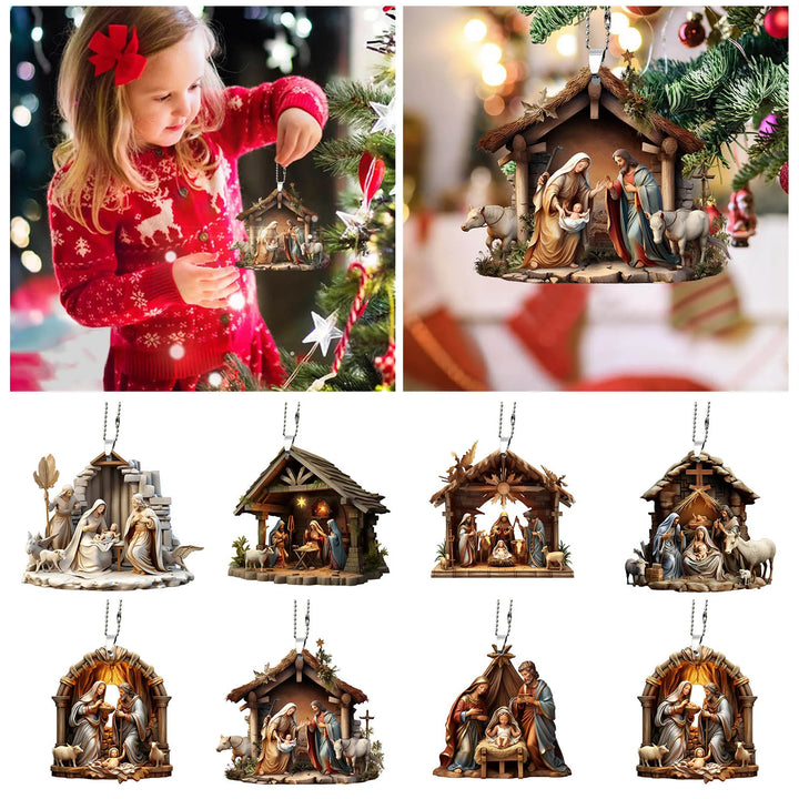 Magische Kerststal hanger voor in de kerstboom-Home Decor-Calora-6 Stuks-Calora