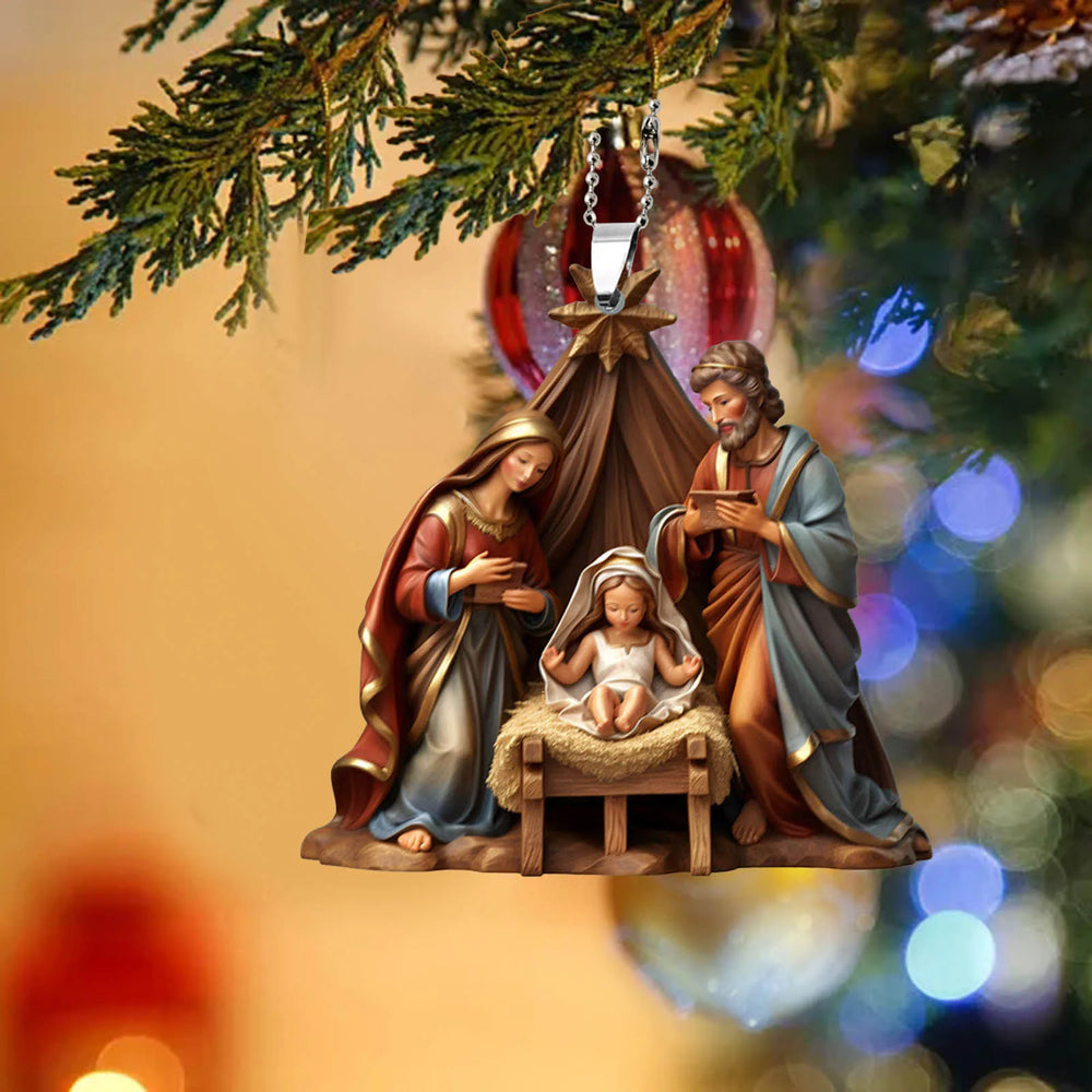 Magische Kerststal hanger voor in de kerstboom-Home Decor-Calora-Ezel-Calora