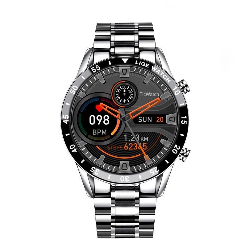 Marcellus | Luxe Mannen Smarthorloge-Horloges-Calora-Zilver-Calora