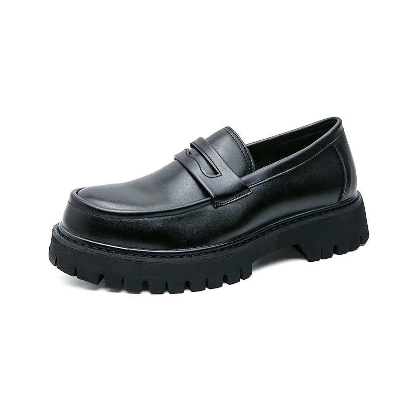 Marconi | Premium zakelijke Heren Loafers hoge zool-Loafers-Calora-Zwart Matte-38-Calora