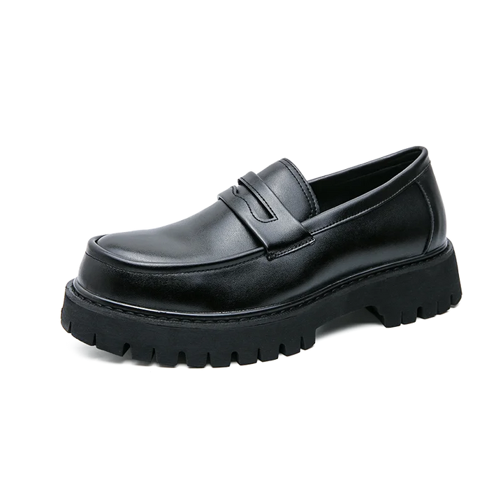 Marconi | Premium zakelijke Heren Loafers hoge zool-Loafers-Calora-Zwart Matte-38-Calora