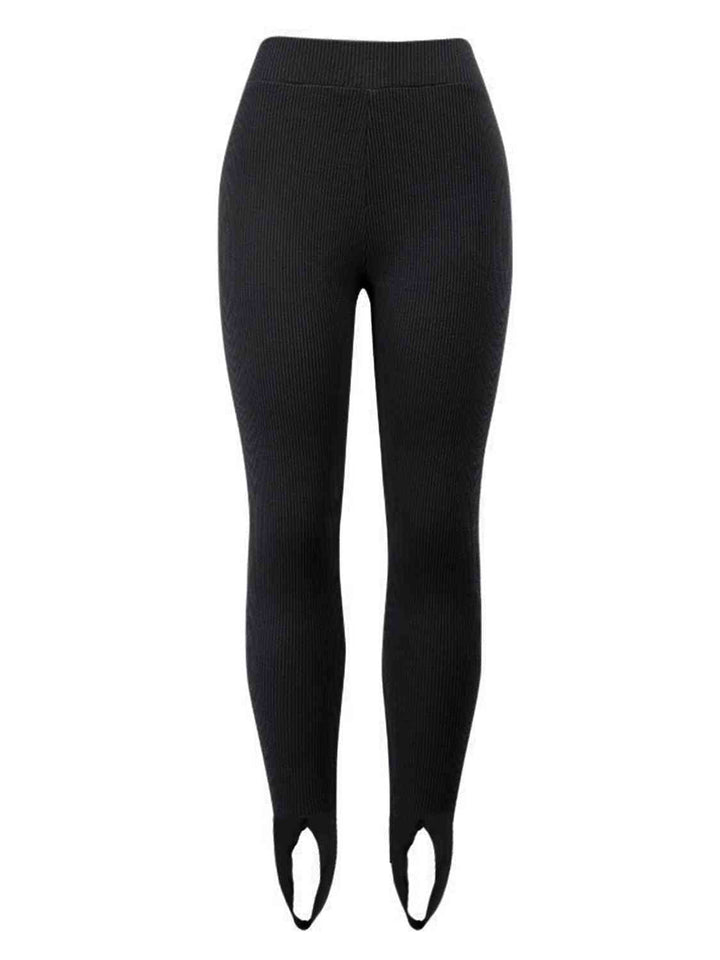 Marelle | Geribbelde Midden Taille Leggings-Sportkleding & Accessoires-Calora-Bruin-S-Calora