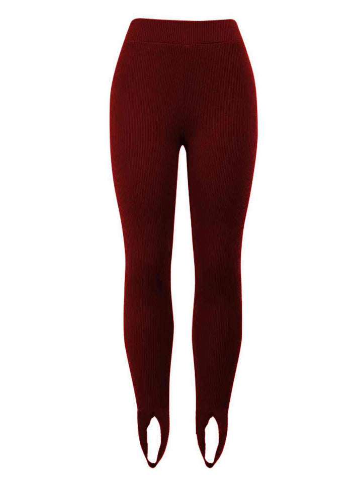 Marelle | Geribbelde Midden Taille Leggings-Sportkleding & Accessoires-Calora-Bruin-S-Calora