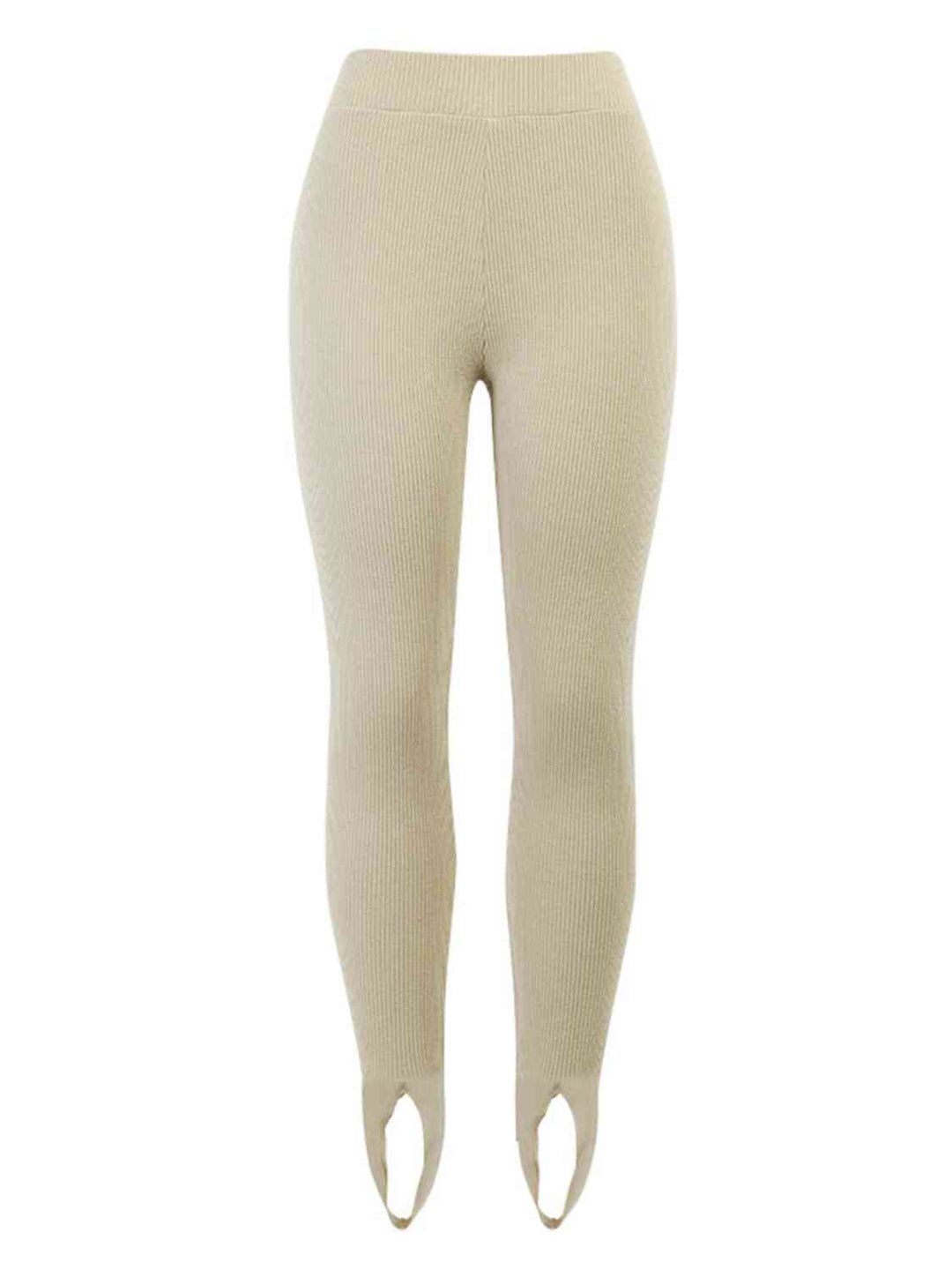 Marelle | Geribbelde Midden Taille Leggings-Sportkleding & Accessoires-Calora-Bruin-S-Calora