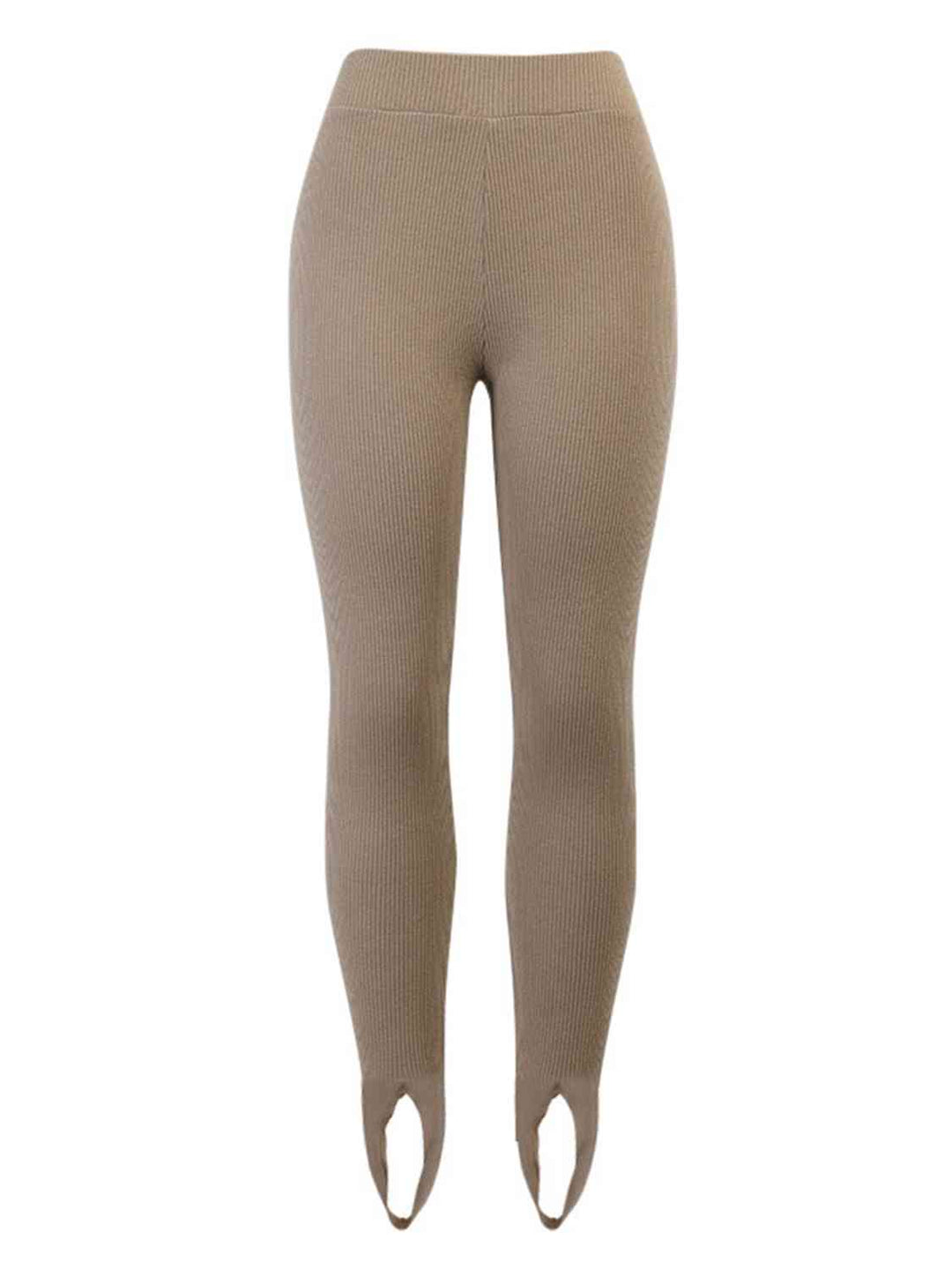 Marelle | Geribbelde Midden Taille Leggings-Sportkleding & Accessoires-Calora-Bruin-S-Calora