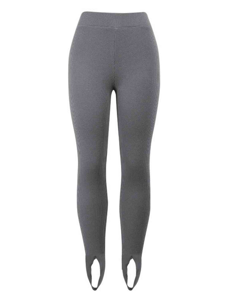 Marelle | Geribbelde Midden Taille Leggings-Sportkleding & Accessoires-Calora-Bruin-S-Calora