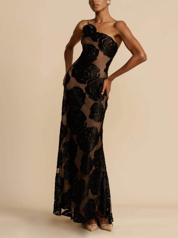 Marie Bloemen Maxi Jurk Met Vloeiende Silhouet En Comfort-Zomer Jurken-Calora-6 - 8 (S)-Calora