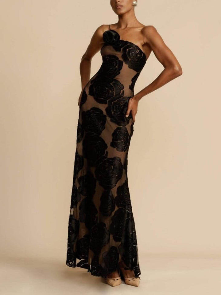 Marie Bloemen Maxi Jurk Met Vloeiende Silhouet En Comfort-Zomer Jurken-Calora-6 - 8 (S)-Calora