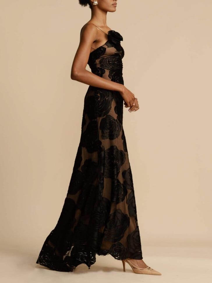 Marie Bloemen Maxi Jurk Met Vloeiende Silhouet En Comfort-Zomer Jurken-Calora-6 - 8 (S)-Calora