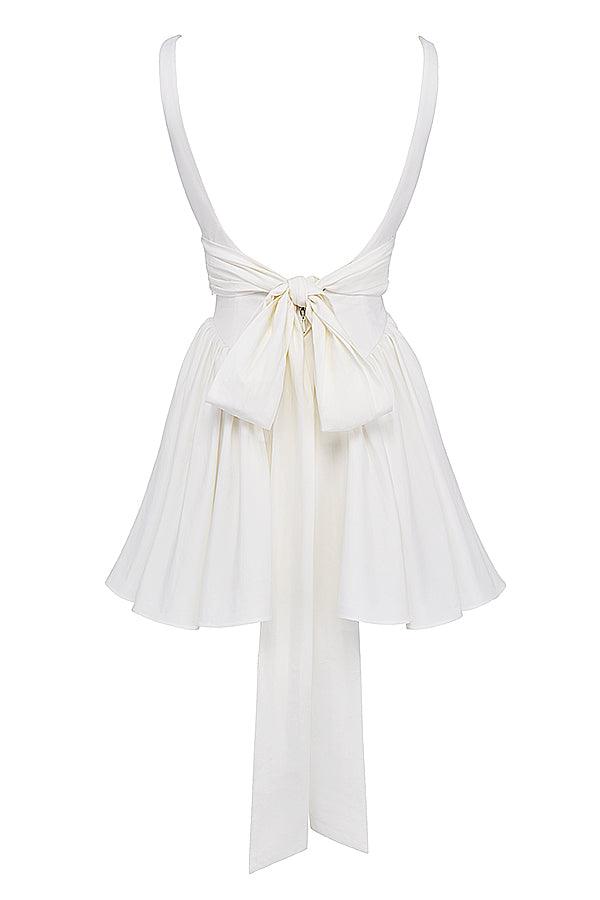 Marta | Mini Jurk met strik-Zomer Jurken-Calora-Zwart-XS-Calora