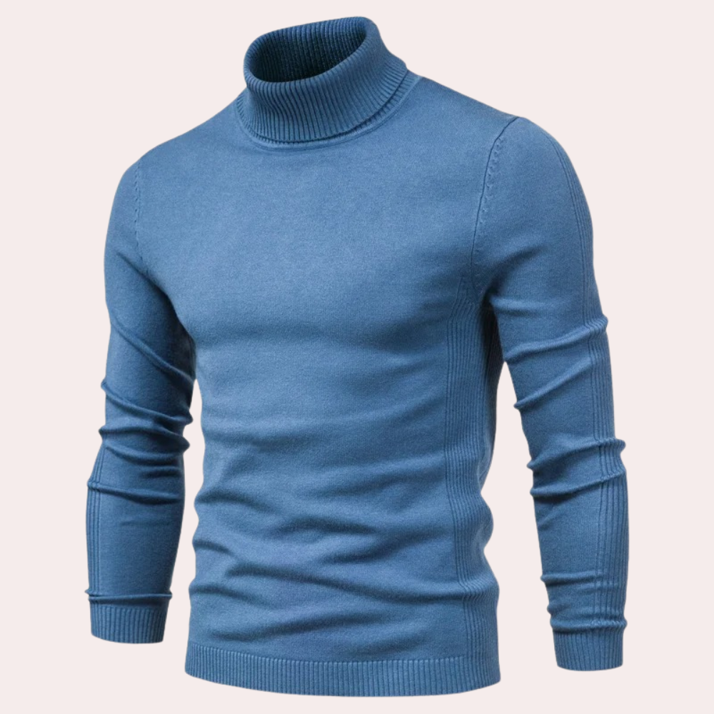 CALORA_ Mateo - Casual Heren Coltrui in Marineblauw, Grijs en Donkerrood