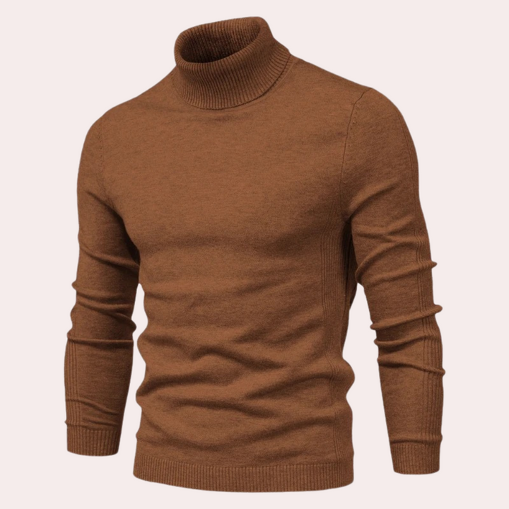 CALORA_ Mateo - Casual Heren Coltrui in Marineblauw, Grijs en Donkerrood