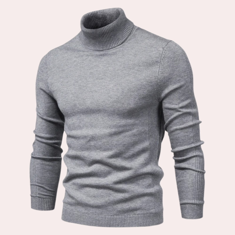 CALORA_ Mateo - Casual Heren Coltrui in Marineblauw, Grijs en Donkerrood