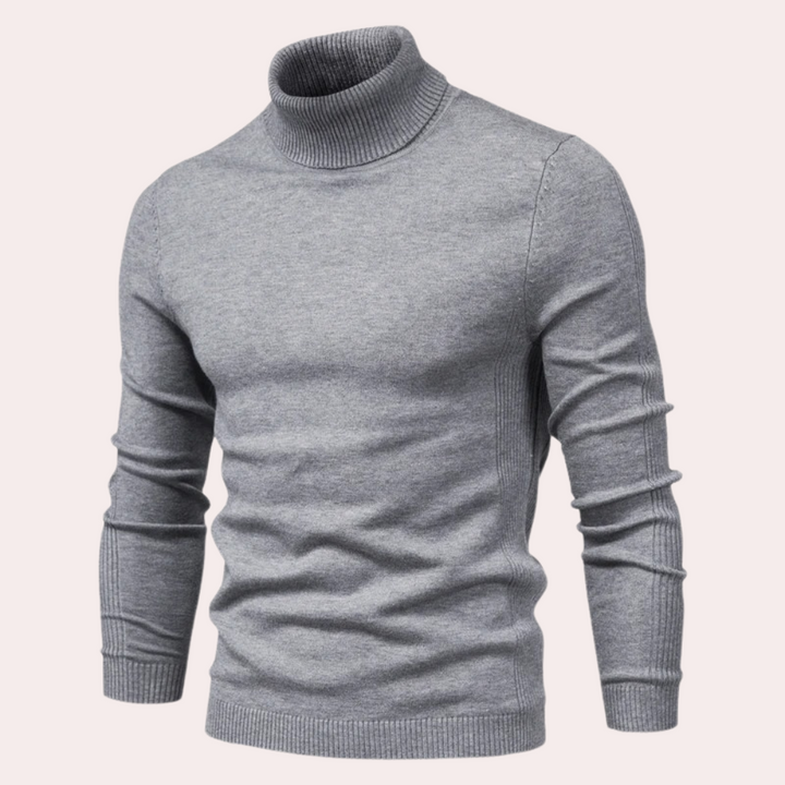 CALORA_ Mateo - Casual Heren Coltrui in Marineblauw, Grijs en Donkerrood