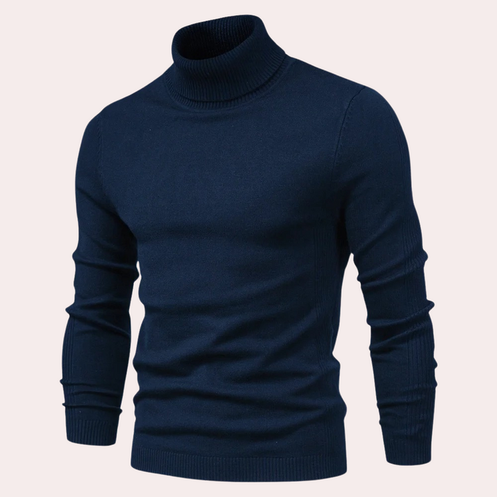 CALORA_ Mateo - Casual Heren Coltrui in Marineblauw, Grijs en Donkerrood