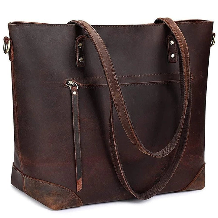Maveron | Vintage Vegan Leren Draagtas-Handtassen-Calora-Koffie-Calora