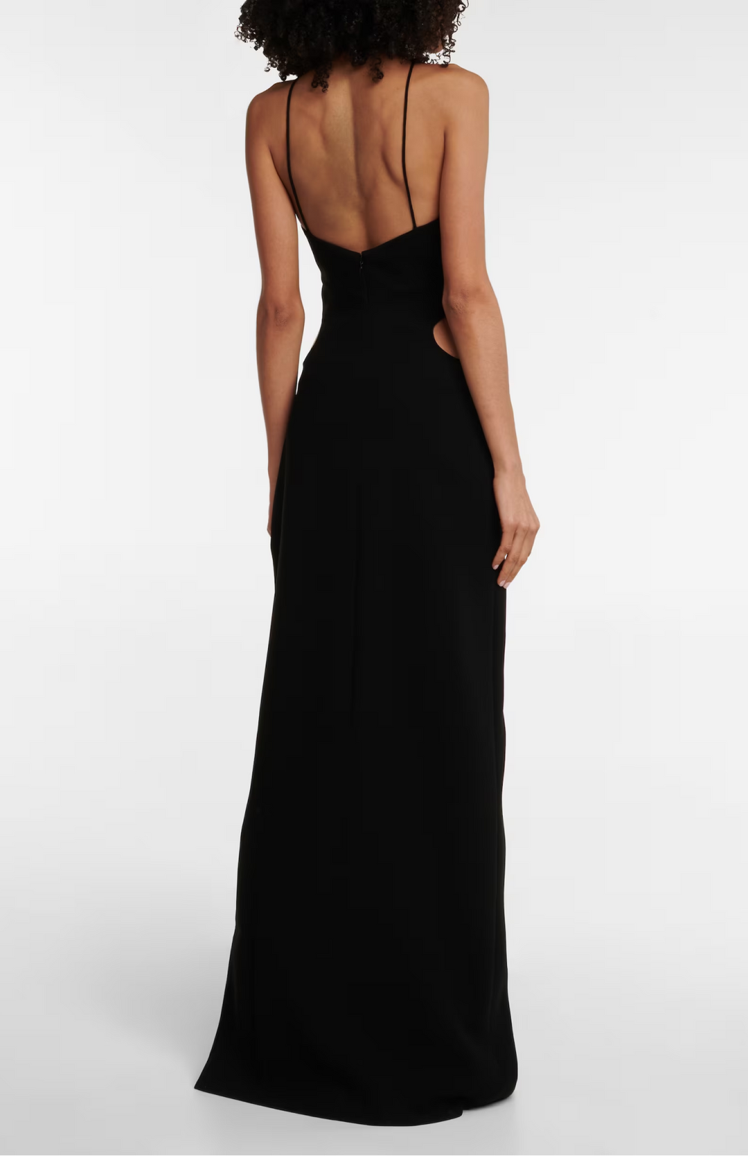 CALORA_ Maxi Jurk Halter Hals Cutouts Zijsplit Chic Damesjurk
