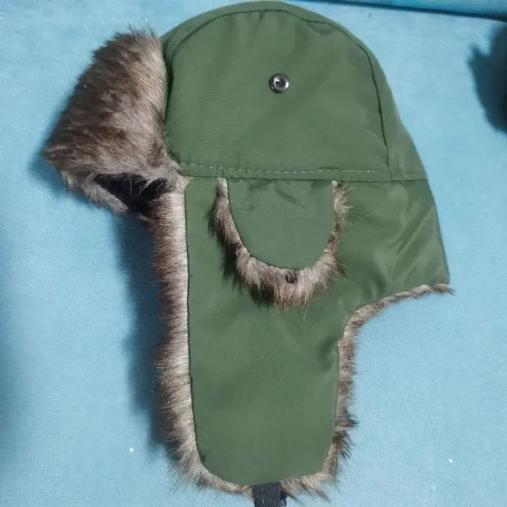 Men's Women's Winter Soviet Lei Feng Hats Outdoor Russian Ushanka Bomber Hat Thicken Windproof Fur Earflap Cap-Petten-Calora-3-One Size-Calora