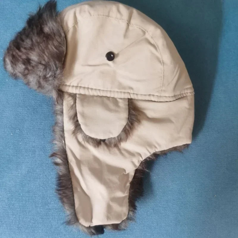 Men's Women's Winter Soviet Lei Feng Hats Outdoor Russian Ushanka Bomber Hat Thicken Windproof Fur Earflap Cap-Petten-Calora-7-One Size-Calora