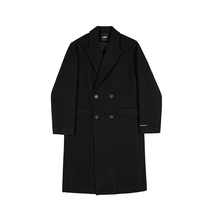 Milan | Herfst Winter Wollen Middellange Overjas Dubbele knopen-Zomer Jassen-Calora-Bruin-M-Calora