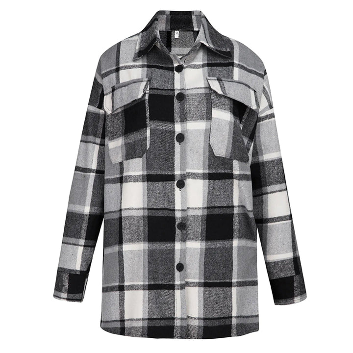 Minerva | Stijlvolle geruite Blazer Jas-Blazers & Vesten-Calora-Bruin-S-Calora