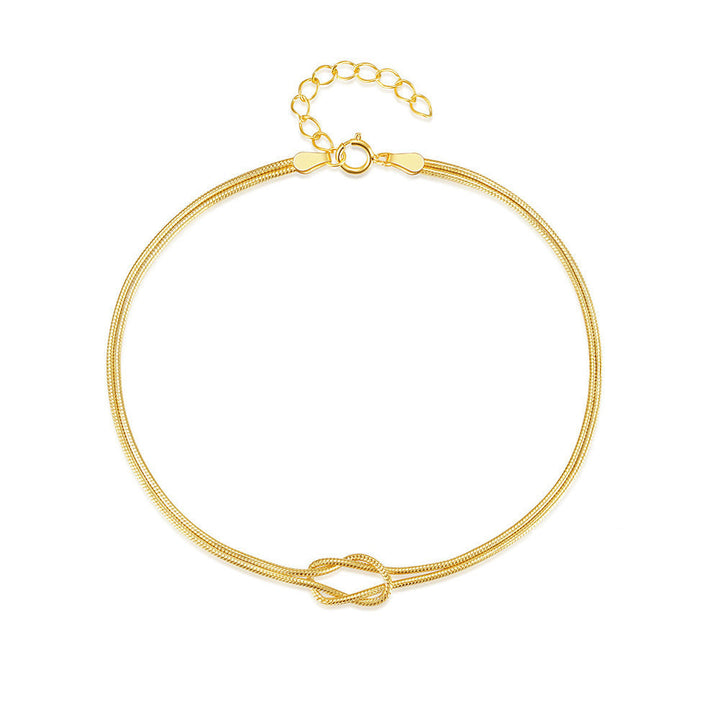 CALORA_ Minimalistische armband liefdesknoop van Titanium