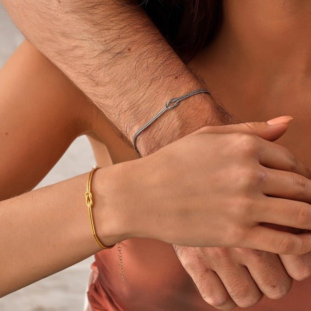 Amour | Minimalistische armband liefdesknoop-Armbanden-Calora-Zilver-Calora