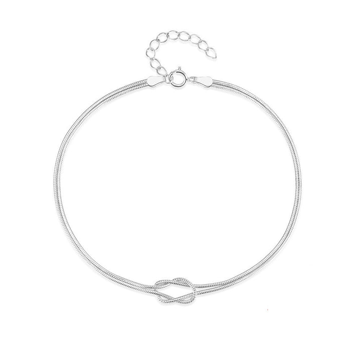 CALORA_ Minimalistische armband liefdesknoop van Titanium