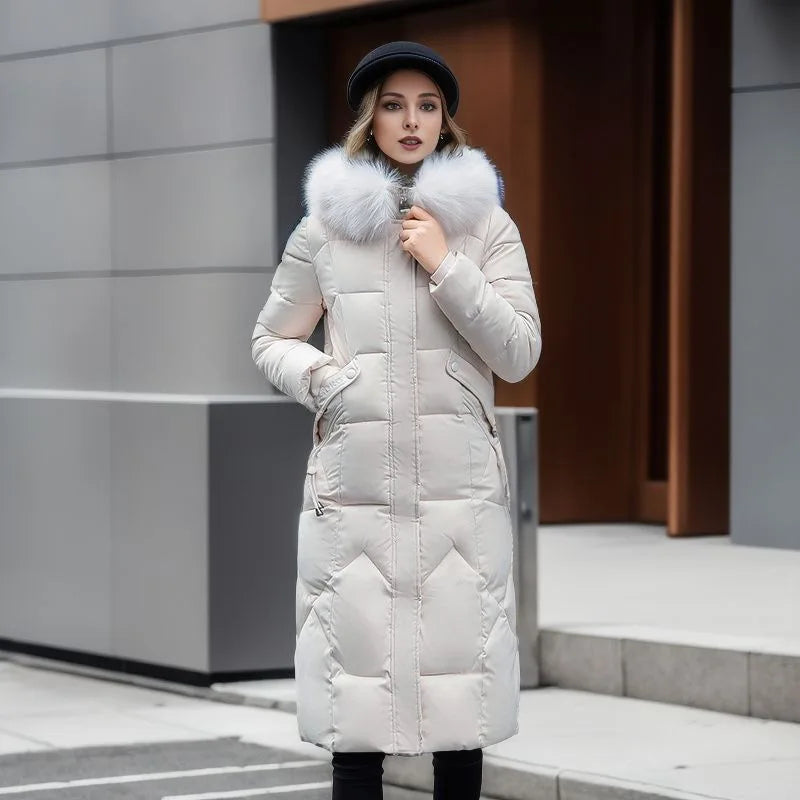 Mirabella | Winter parka jas voor dames-Zomer Jassen-Calora-Beige-M-Calora