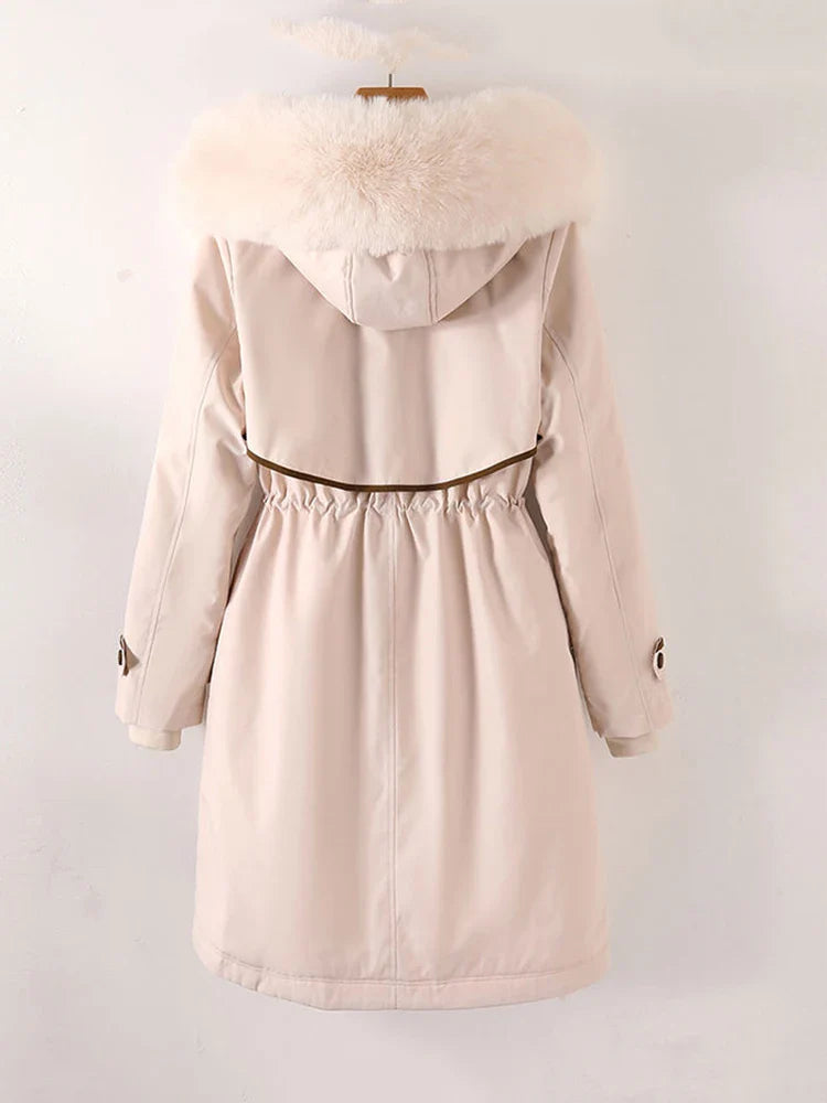 Mireille | Winterjas voor dames met afneembare binnencapuchon-Zomer Jassen-Calora-Grijs-M-Calora