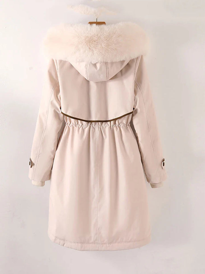 Mireille | Winterjas voor dames met afneembare binnencapuchon-Zomer Jassen-Calora-Grijs-M-Calora